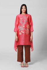 Blossom A-Line Co-Ord Set Carot Red