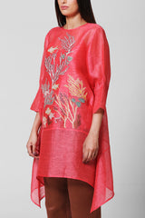 Blossom A-Line Co-Ord Set Carot Red