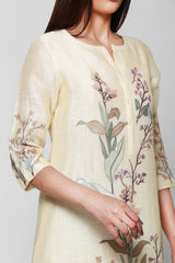 Blossom Asymmetrical Co-Ord Set Pastel Yellow