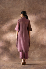 Tresor Kurta Set Mauve & Brown