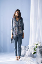 Tresor Assymetrical Co-Ord Set Grey