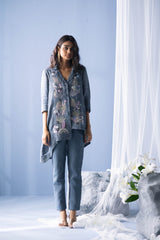 Tresor Assymetrical Co-Ord Set Grey