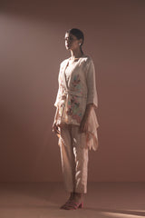 Tresor Drape Jacket Co-Ord Set Soft Pink