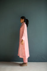 Verve Long Shirt Kurta Set Rose Pink