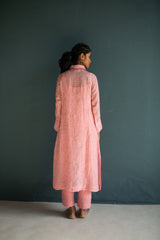 Verve Long Shirt Kurta Set Rose Pink