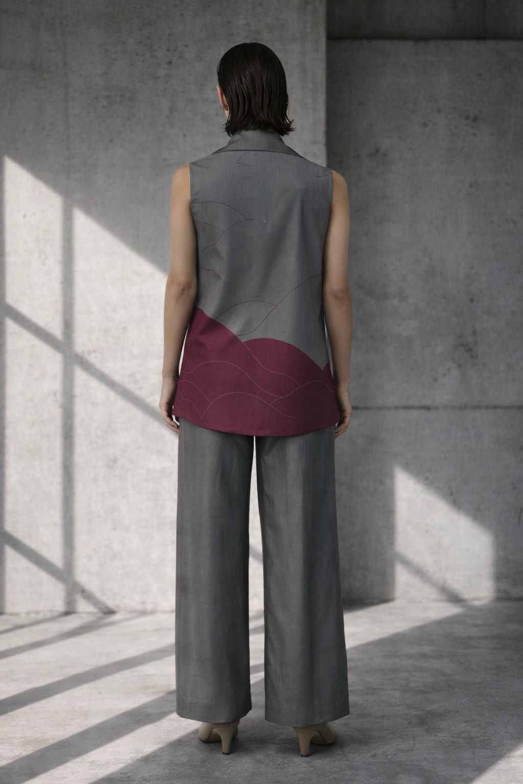 Mizu Grey Blazer Set