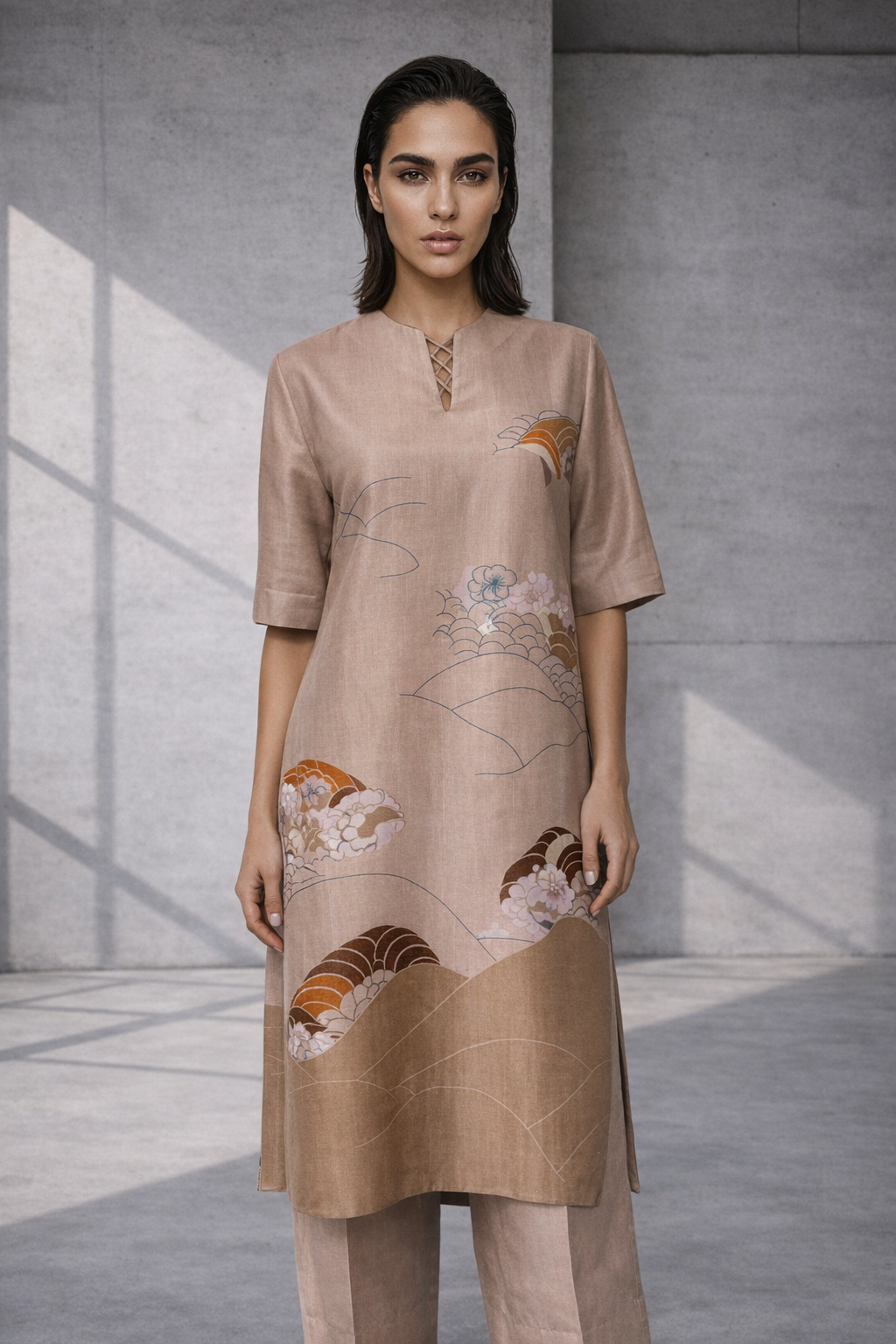 Mizu Beige Kurta Set