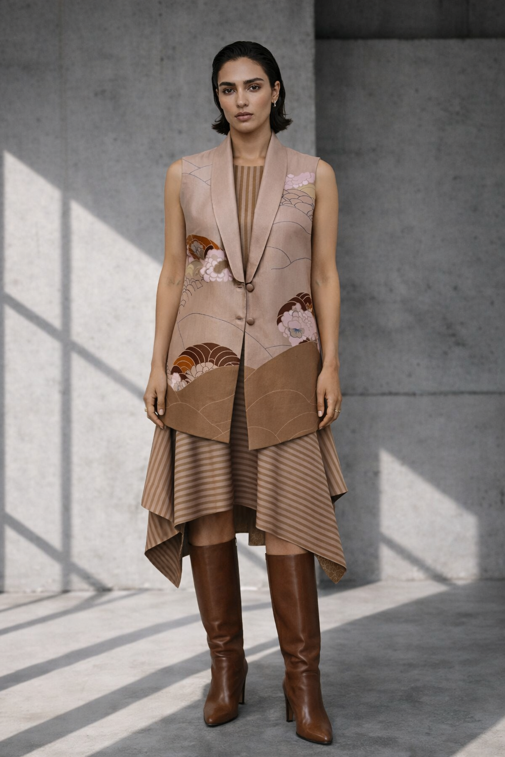 Mizu Beige Dress Set