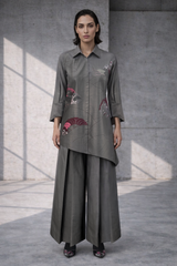 Mizu Graphite Grey Asymmetrical Co-ord Set