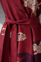 Mizu Maroon Blazer Set