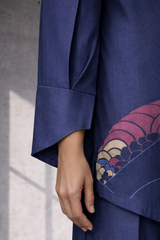 Mizu Navy Asymmetrical Co-ord Set