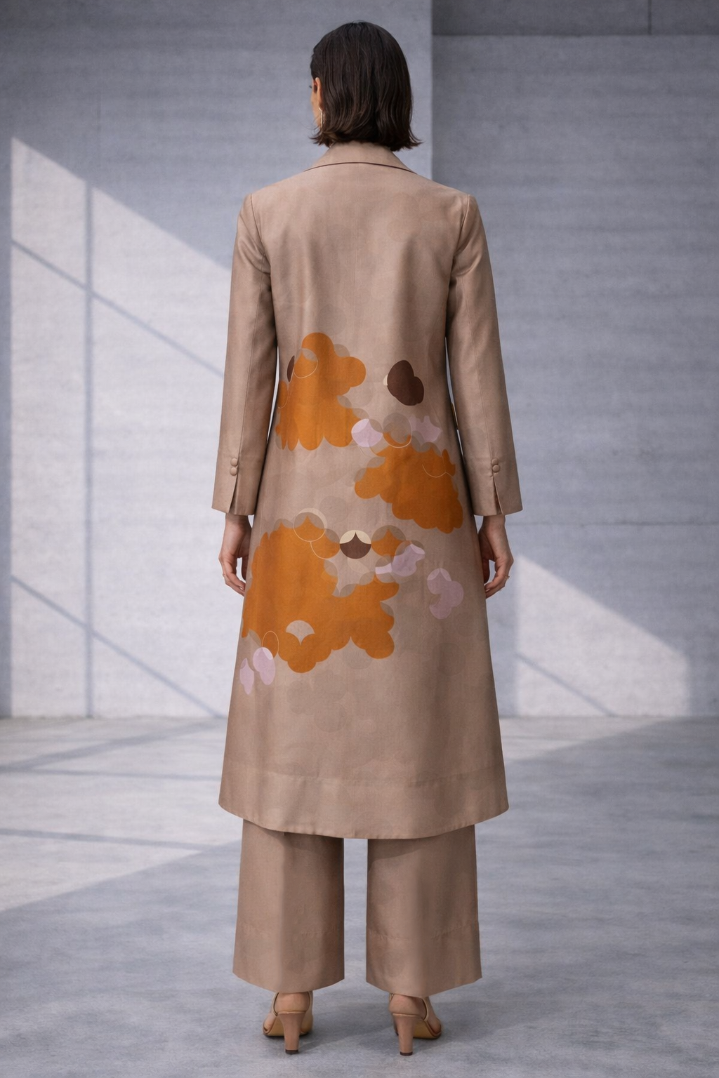 Mizu Beige Long Jacket Set